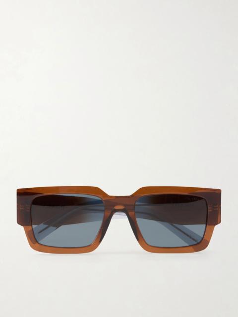 Prada Square-Frame Acetate Sunglasses Red