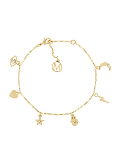 MELISSA ODABASH GOLD CRYSTAL CHARM BRACELET