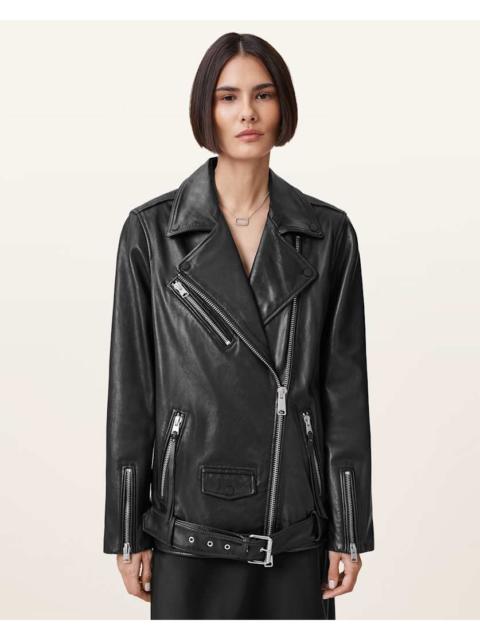 ALLSAINTS BILLIE RELAXED FIT LEATHER BIKER JACKET