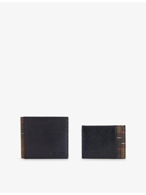 Barbour Tartan Leather Wallet and Card Holder Gift Set