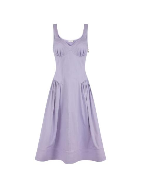 ELISABETTA FRANCHI gathered midi dress