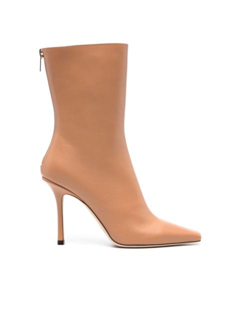 Agathe 100mm pointed-toe boots