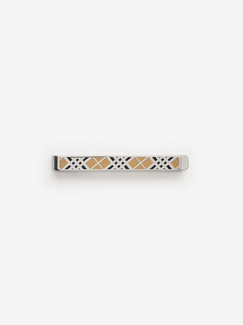 Burberry Enamel Check Tie Bar