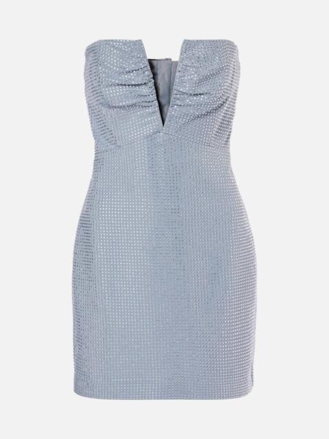 ROLAND MOURET Diamanté corset dress