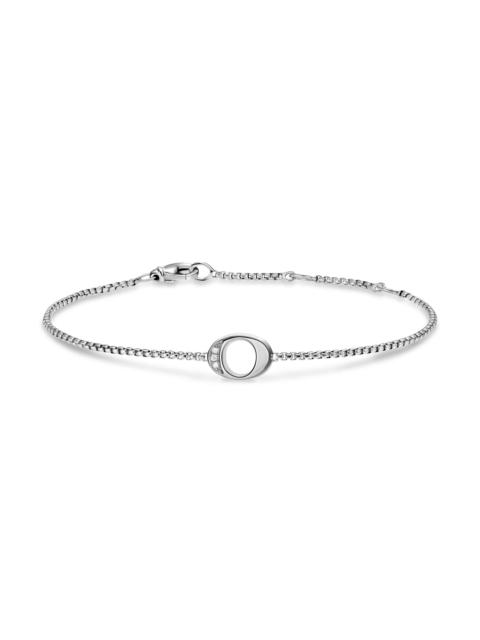 DAVID YURMAN Women's Petite Initial Chain Bracelet in Sterling Silver - Diamond O