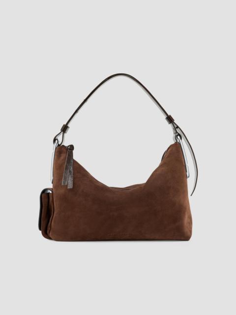 Marc Jacobs Women's Scene Large Suede Shoulder Bag - Dark Brown