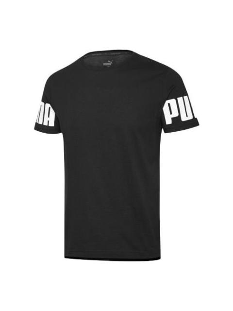 PUMA PUMA Rebel Cuff Printing Casual Short Sleeve Black 584744-51