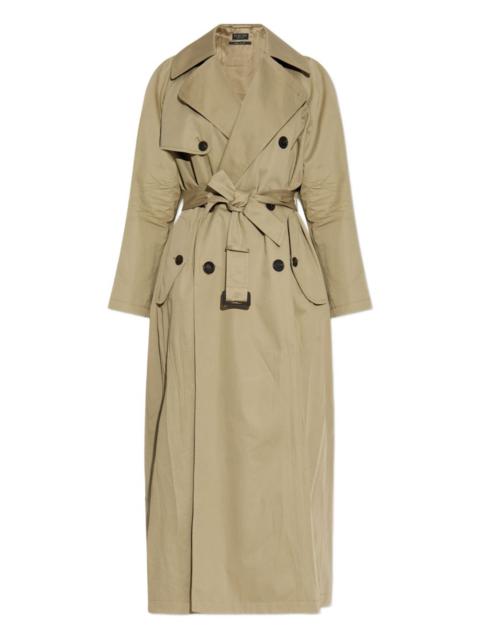 BALENCIAGA belted double-breasted trench coat