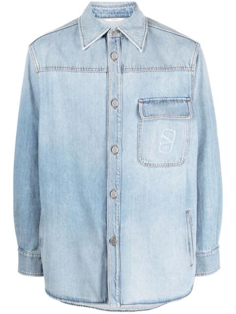 VLogo denim shirt