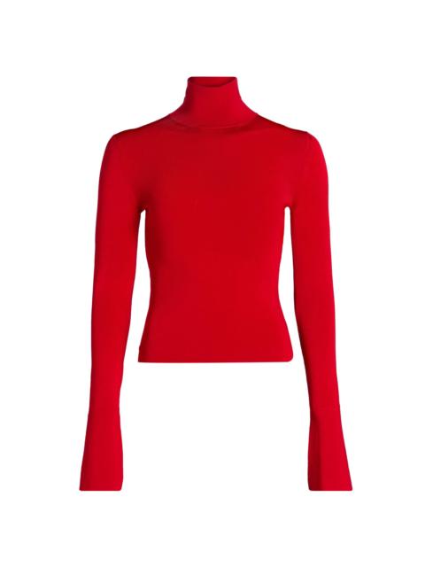 BRANDON MAXWELL Women's The Dawson Turtleneck Top - Red