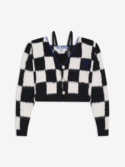 Rhude CHECKERED KNIT CARDIGAN