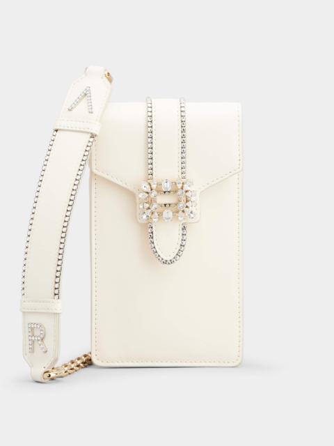 Roger Vivier Miss Vivier Pocket Phone Holder in Leather