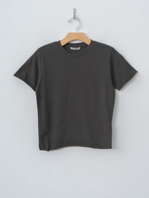 AURALEE Brushed Organic Cotton Jersey Tee - Ink Black