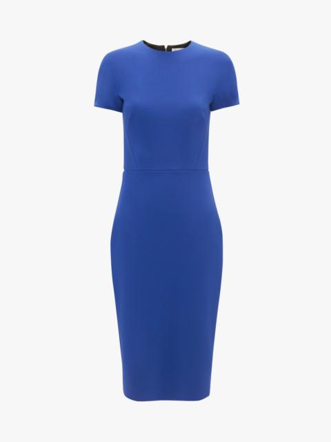 Victoria Beckham Fitted T-Shirt Dress In Palace Blue