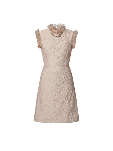 Louis Vuitton Fin Flounce Jacquard Dress