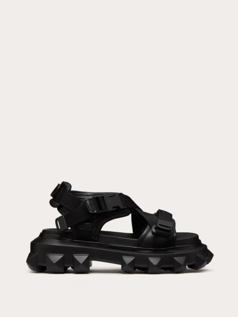 Valentino CALFSKIN TRACKSTUD SANDAL WITH BANDS