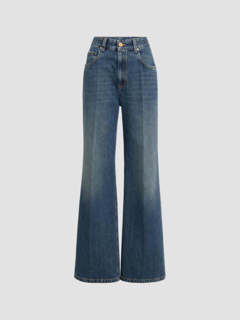 Brunello Cucinelli Women's Authentic Denim Contemporary Loose Trousers - Denim