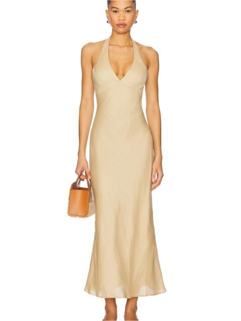 BARDOT x REVOLVE Paola Halter Linen Midi Dress