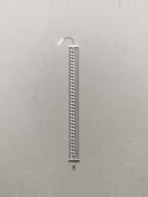 SAINT LAURENT MULTI-CHAIN BRACELET IN 18K GREY GOLD