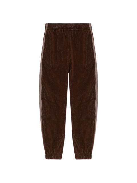 VERSACE side stripe cotton trousers