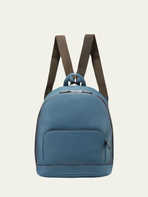 Men's Tumbled Calf Leather Backpack