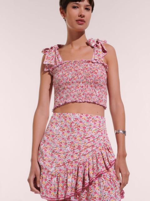 Poupette St Barth Mini Skirt Mabelle - Pink Jardin