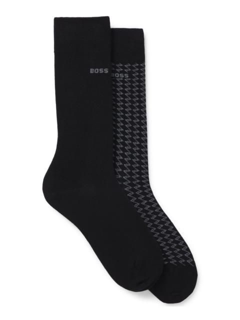 BOSS TWO-PACK OF REGULAR-LENGTH SOCKS IN COTTON
