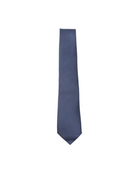 Canali geometric-pattern silk tie