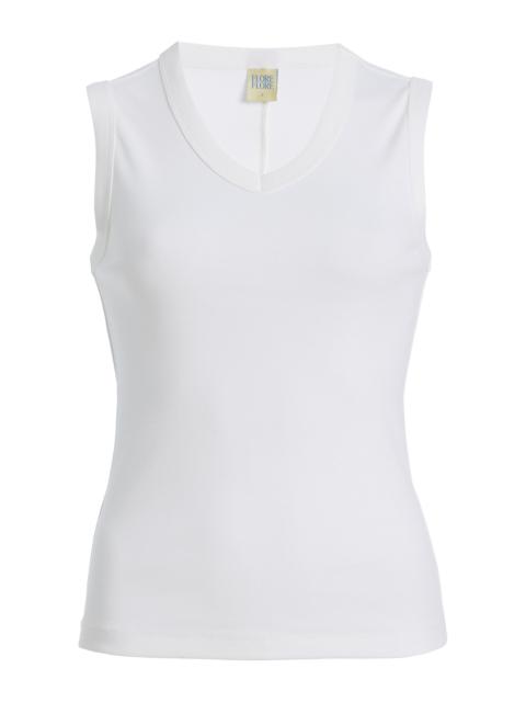 FLORE FLORE Jill Cotton Tank Top white