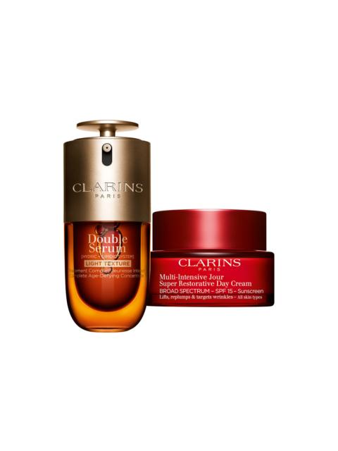 CLARINS Double Serum Light & Super Restorative Day Cream with SPF 15 | 1 Oz Double Serum Light & Super Resto