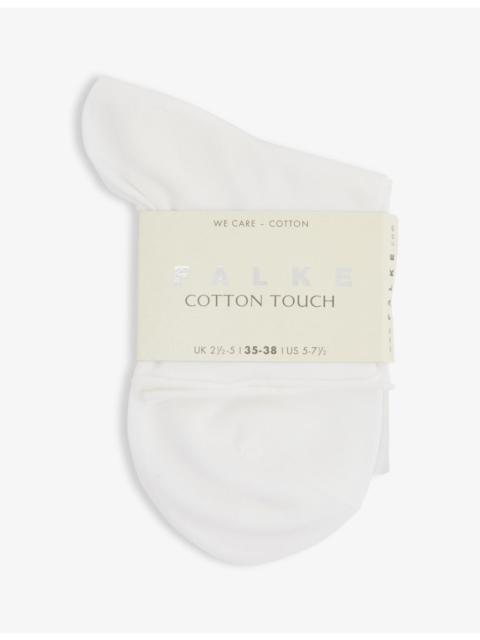 FALKE Cotton Touch rolled-cuff stretch-cotton-blend socks