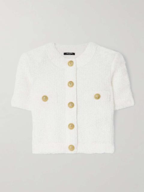 Balmain Brushed-knit cardigan