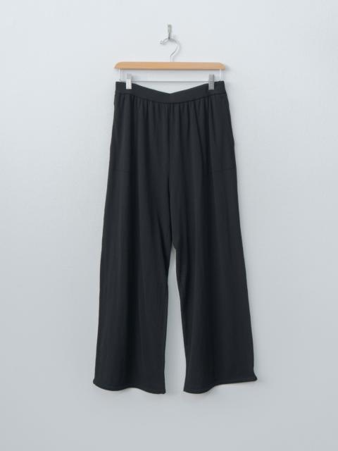 ATON High Twist Cotton Wide Easy Pants - Black