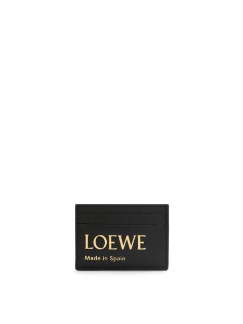 Embossed LOEWE plain cardholder in shiny nappa calfskin