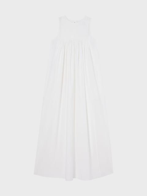 Sleeveless Pleated A-Line Maxi Dress