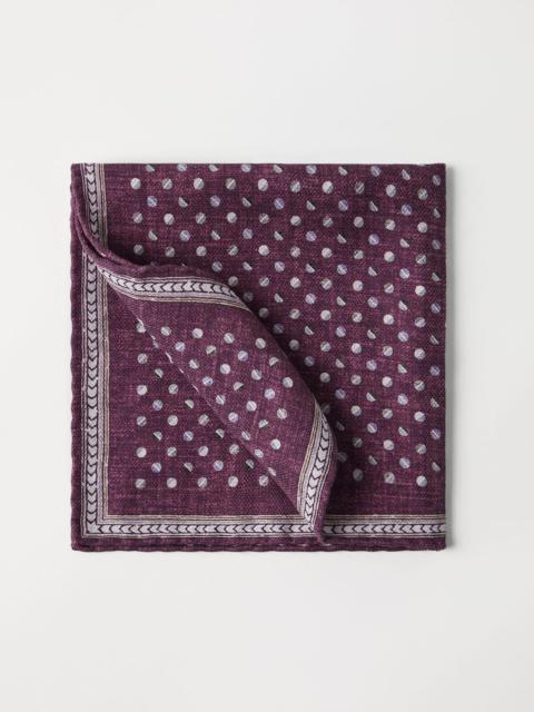 Brunello Cucinelli Double face silk pocket square