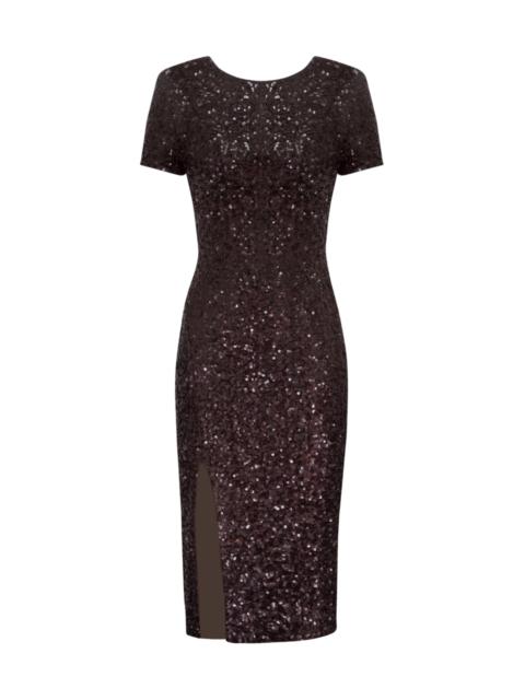 Dress The Population Women's Natasha Sequined Midi-Dress - Mocha