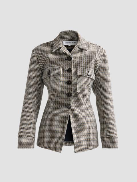 VERONICA BEARD Women's Molyneux Houndstooth Jacket - Navy Multi