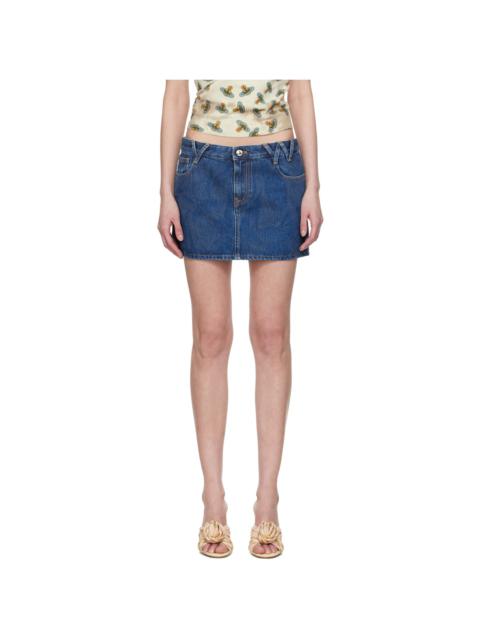 Vivienne Westwood Blue Foam Denim Miniskirt