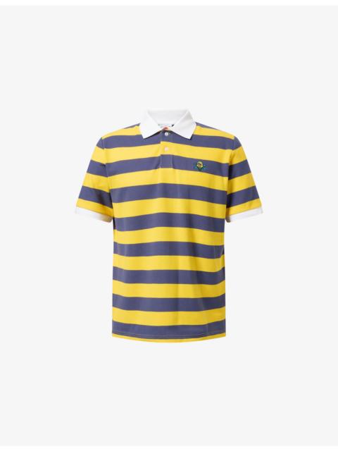 ICECREAM Cones & Bones Striped Cotton Polo Shirt