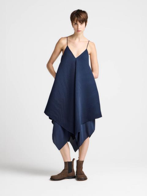 JW Anderson WOMENS PLEATED DRESS IN NAVY