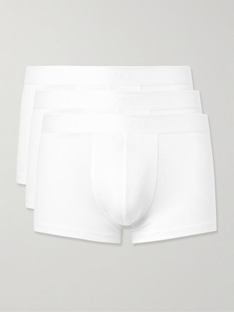 Sunspel Three-Pack Stretch-Cotton Boxer Briefs