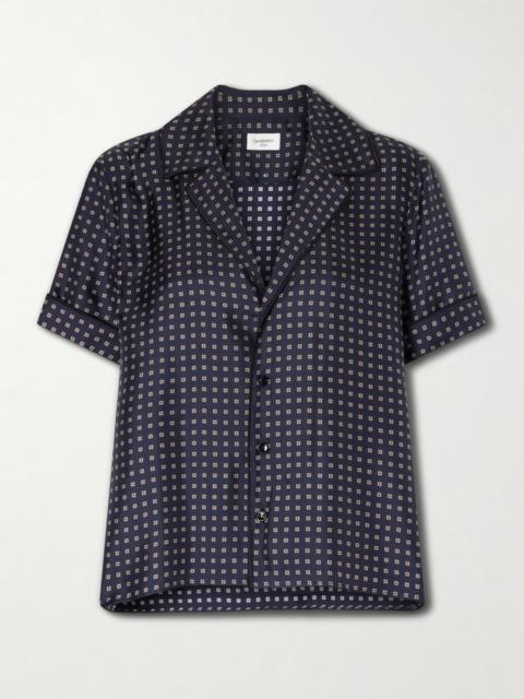 SAINT LAURENT Printed Silk-twill Shirt
