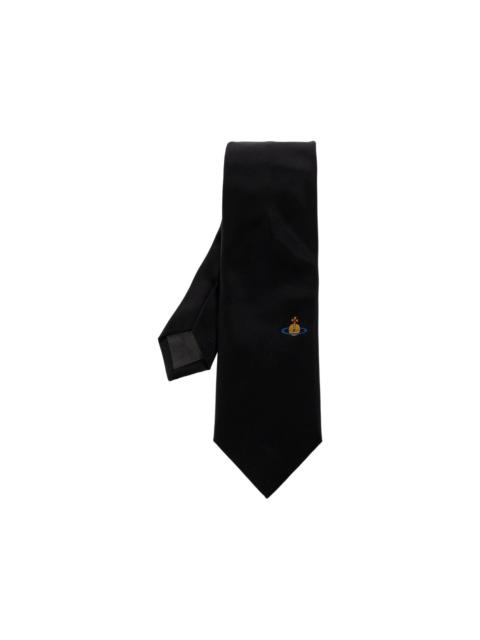 Vivienne Westwood Orb embroidered silk tie