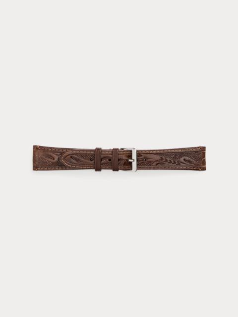 RRL by Ralph Lauren Hand-Tooled Leather Wristwatch Strap