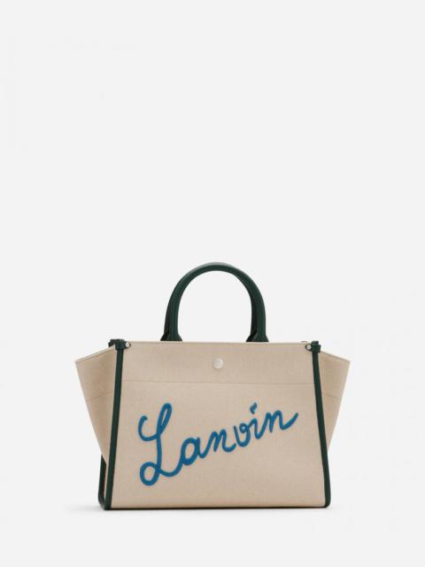 Lanvin EMBROIDERED CANVAS IN&OUT BAG SM