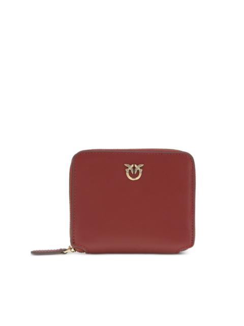 PINKO zip-around appliqué leather wallet