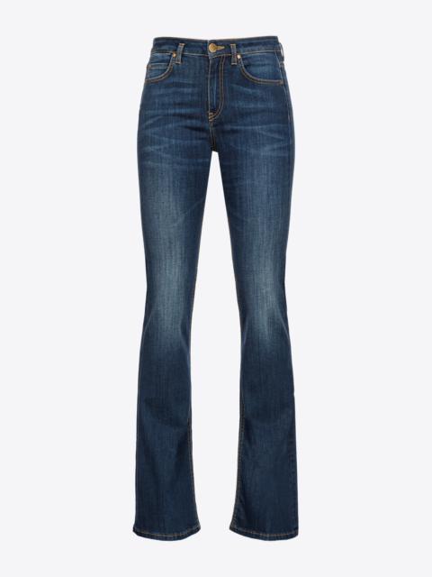 STRETCH DENIM BELL-BOTTOM JEANS