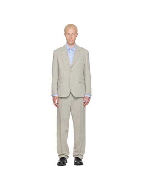 HUGO Green Two-Piece Modern-Fit Herringbone Twill Suit