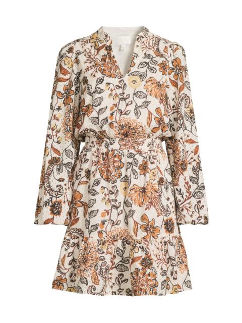 Lilly Pulitzer Women's Axton Floral Cotton Minidress - Coconut Take Meowt